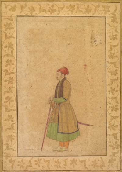 Retrato de Raja Ram Singh de Amber con una espada de Deccan de Unbekannt