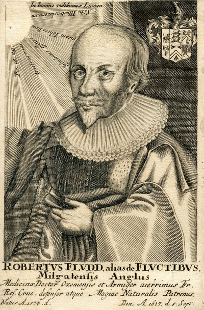 Retrato de Robert Fludd 1574-1637, siglo XVII de Unbekannt