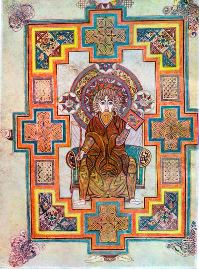 Retrato de San Juan del Libro de Kells, c800 de Unbekannt
