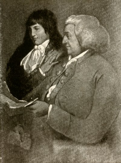 Retrato de Samuel Shoemaker, con peluca, y su hijo, 1789, 1937 de Unbekannt