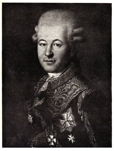 Retrato de Semyon Zorich 1745-1799, el Favorito de Catalina la Grande, principios del siglo XIX de Unbekannt