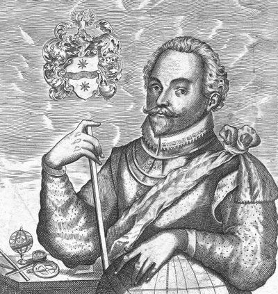 Retrato de Sir Francis Drake. Frontispicio de El Mundo Circunnavegado, 1628 de Unbekannt