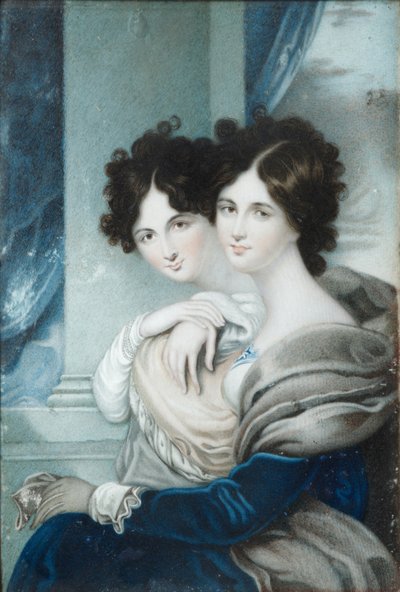 Retrato de las hermanas Princesas Anna Petrovna 1777-1805 y Ekaterina Petrovna 1783-1830 Lopukhin de Unbekannt