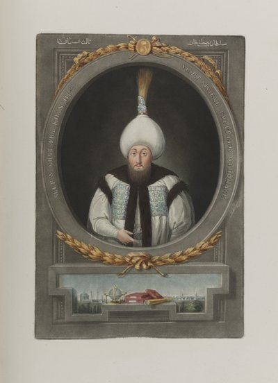 Retrato del Sultán Mustafa III 1717-1774, 1815 de Unbekannt