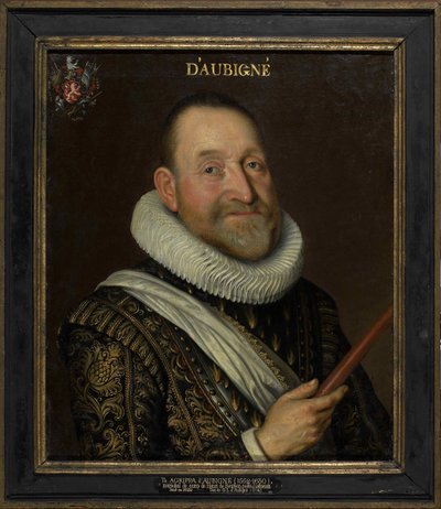 Retrato de Théodore Agrippa, caballero de Aubigné 1552-1630, Primer tercio del siglo XVII de Unbekannt