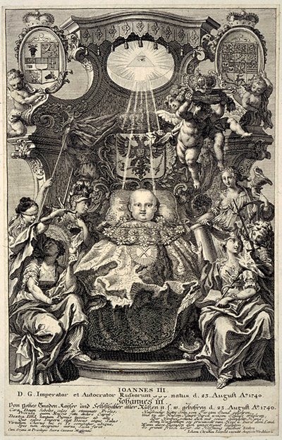 Retrato del Zar Iván VI Antónovich de Rusia 1740-1764, 1740 de Unbekannt
