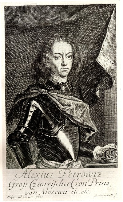 Retrato del Zarevich Alexei Petrovich de Rusia 1690-1718 de Unbekannt