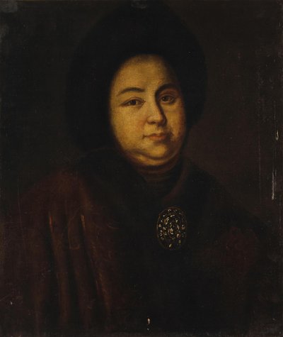 Retrato de la zarina Evdokiya Feodorovna Lopukhina 1669-1731, esposa del zar Pedro I de Rusia de Unbekannt