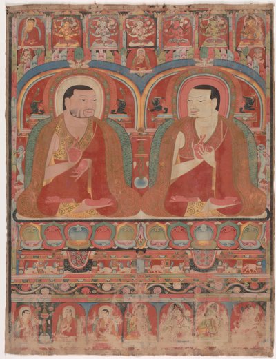 Retrato de dos lamas, c. 1300 de Unbekannt