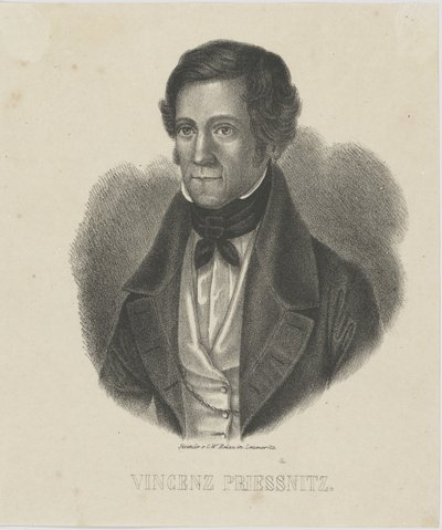 Retrato de Vincenz Priessnitz 1799-1851, c. 1840 de Unbekannt