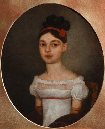 Retrato de Yelizaveta Fyodorovna Ozerova, nacida Zagryazyskaya 1800-1885, c. 1815 de Unbekannt