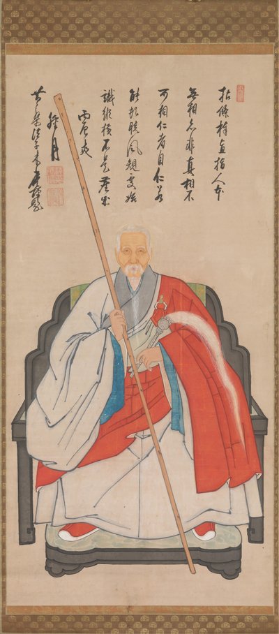 Retrato de Yinyuan Longqi Ingen Ryuki, 1676 de Unbekannt
