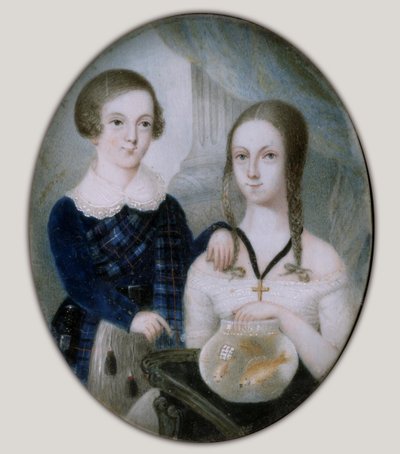 Retrato de un hermano y una hermana de Unbekannt