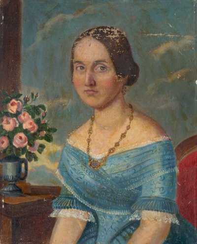 Retrato de una dama con collar de Unbekannt