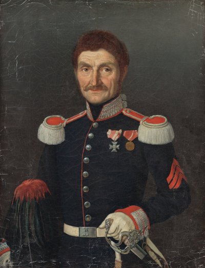 Retrato de un hombre en uniforme de Unbekannt