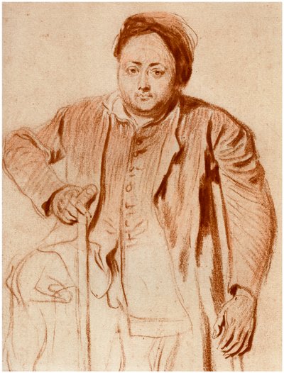 Retrato de un hombre con muletas, c. 1710 1958 de Unbekannt