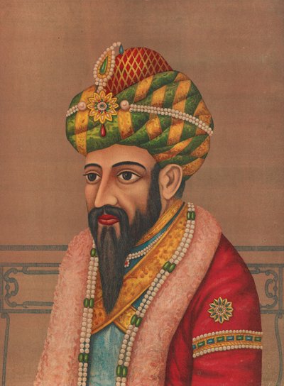 Retrato de un hombre con un turbante con joyas, 1880s de Unbekannt