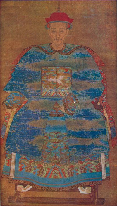 Retrato de un Estadista Manchú, siglo XVII de Unbekannt