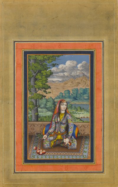 Retrato de una dama persa, Folio del Álbum Davis de Unbekannt
