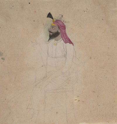 Retrato de un noble sij, principios del siglo XIX de Unbekannt