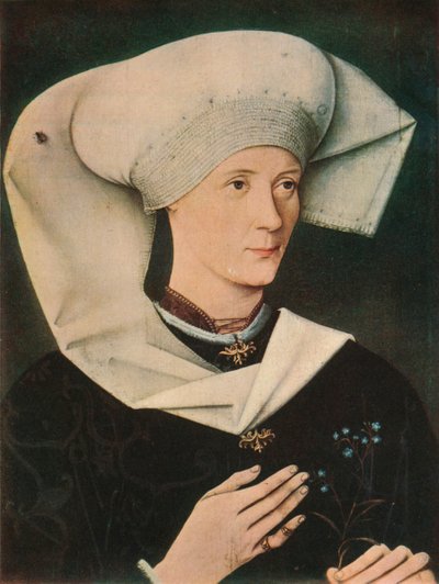 Retrato de una mujer de la familia Hofer, 1470, 1909 de Unbekannt