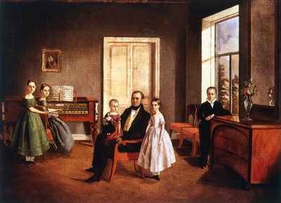 Retrato de una familia en un interior, ruso de Unbekannt