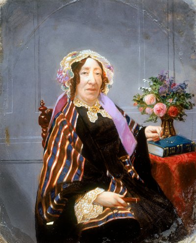 Retrato de una dama, ambrotipo coloreado a mano, c 1860 de Unbekannt