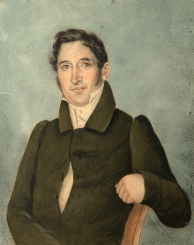 Retrato de un hombre con levita Poltoratsky, 1820s de Unbekannt