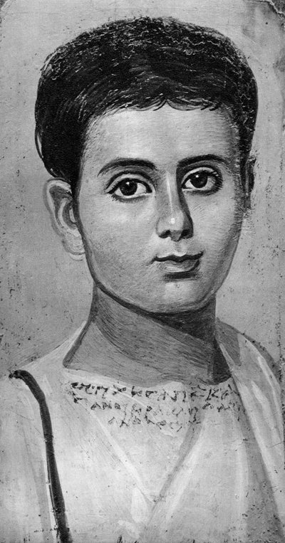 Retrato de un niño joven, Al-Fayyum, Egipto, siglo II de Unbekannt