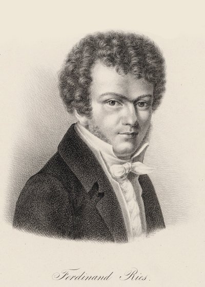 Retrato del pianista y compositor Ferdinand Ries 1784-1838, c. 1830 de Unbekannt
