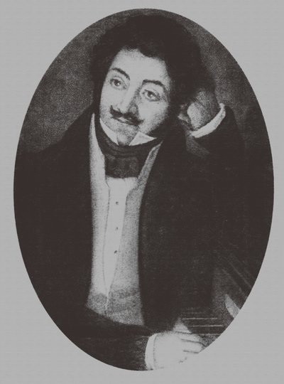 Retrato del compositor Alexander Aleksandrovich Alyabyev 1787-1851, 1810s de Unbekannt