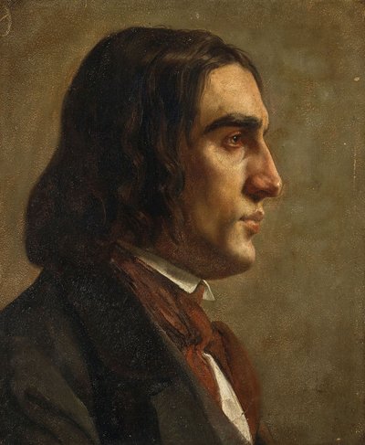 Retrato del compositor Robert Schumann 1810-1856, c. 1840 de Unbekannt