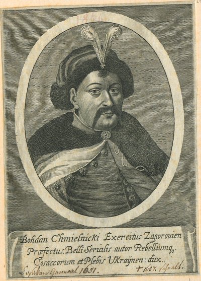 Retrato del Hetman cosaco de Ucrania Bohdan Khmelnytsky 1595-1657 de Unbekannt