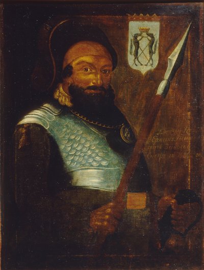 Retrato del líder cosaco, Conquistador de Siberia Yermak Timoféyevich -1585, principios del siglo XVIII de Unbekannt