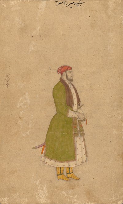 Retrato del cortesano Mirza Muizz, c. 1680-1700 de Unbekannt