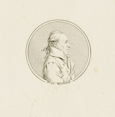 Retrato del poeta y escritor Christoph Martin Wieland 1733-1813, c. 1810 de Unbekannt