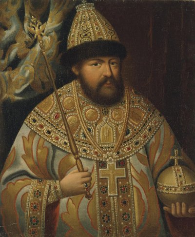 Retrato del Zar Alexis I Mijáilovich de Rusia 1629-1676, finales del siglo XVIII de Unbekannt
