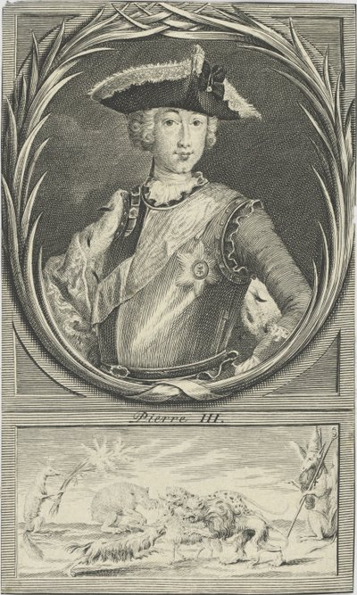 Retrato del Zar Pedro III de Rusia 1728-1762, c. 1750 de Unbekannt