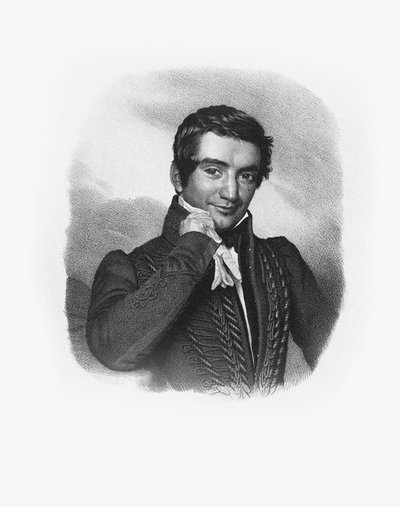Retrato del compositor Cesare Pugni 1802-1870 de Unbekannt