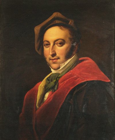 Retrato del compositor Gioachino Antonio Rossini 1792-1868 de Unbekannt