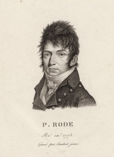 Retrato del compositor Pierre Jacques Joseph Rode de Unbekannt