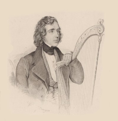 Retrato del arpista y compositor Elias Parish Alvars 1808-1849, 1830 de Unbekannt