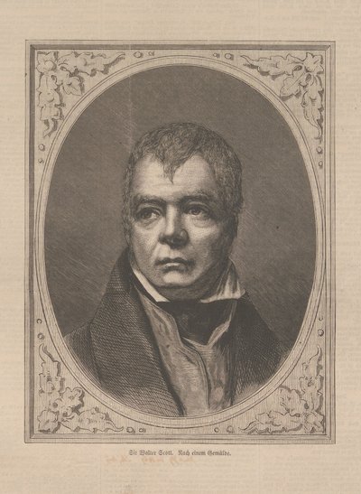 Retrato del novelista histórico y poeta Sir Walter Scott 1771-1832, 1871 de Unbekannt