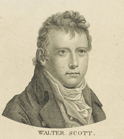 Retrato del novelista histórico y poeta Sir Walter Scott 1771-1832, c. 1800 de Unbekannt