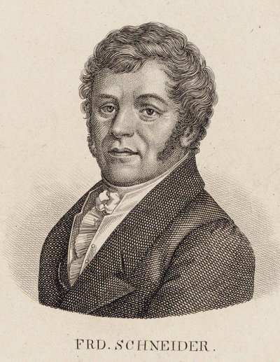 Retrato del organista y compositor Friedrich Schneider 1786-1853 de Unbekannt