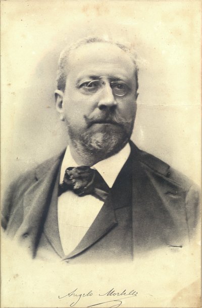 Retrato del pintor Angelo Morbelli 1853-1919, c. 1900 de Unbekannt