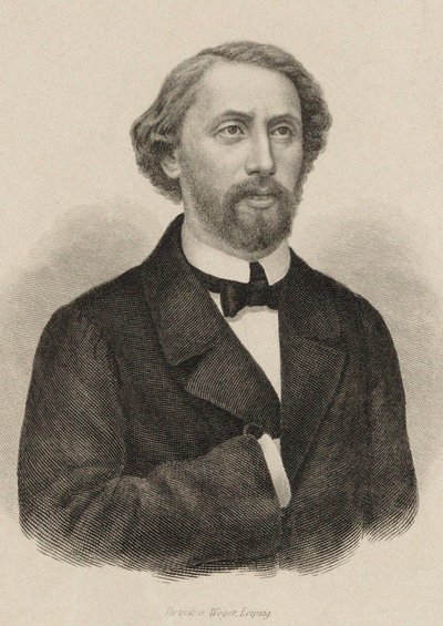 Retrato del pianista y compositor Julius Schulhoff 1825-1898, 1860 de Unbekannt