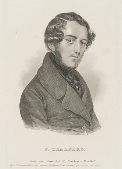Retrato del pianista y compositor Sigismund Thalberg 1812-1871, c. 1850 de Unbekannt