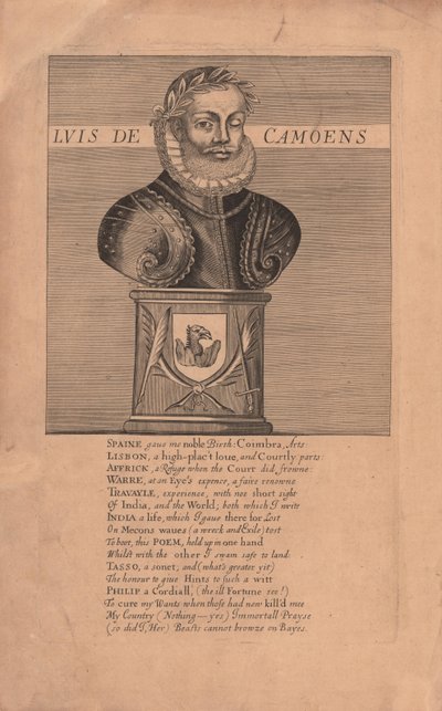 Retrato del poeta Luís Vaz de Camões c.1524-1580, 1655 de Unbekannt