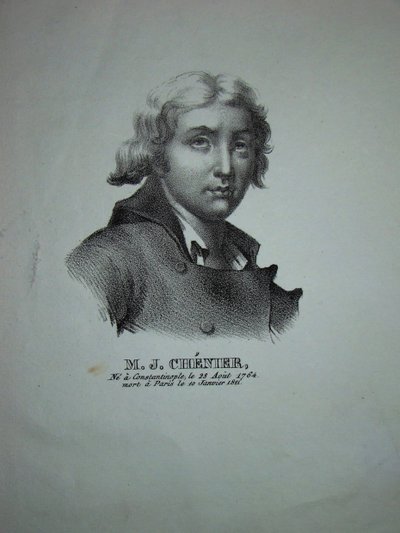 Retrato del poeta y dramaturgo Marie-Joseph Chénier 1764-1811 de Unbekannt